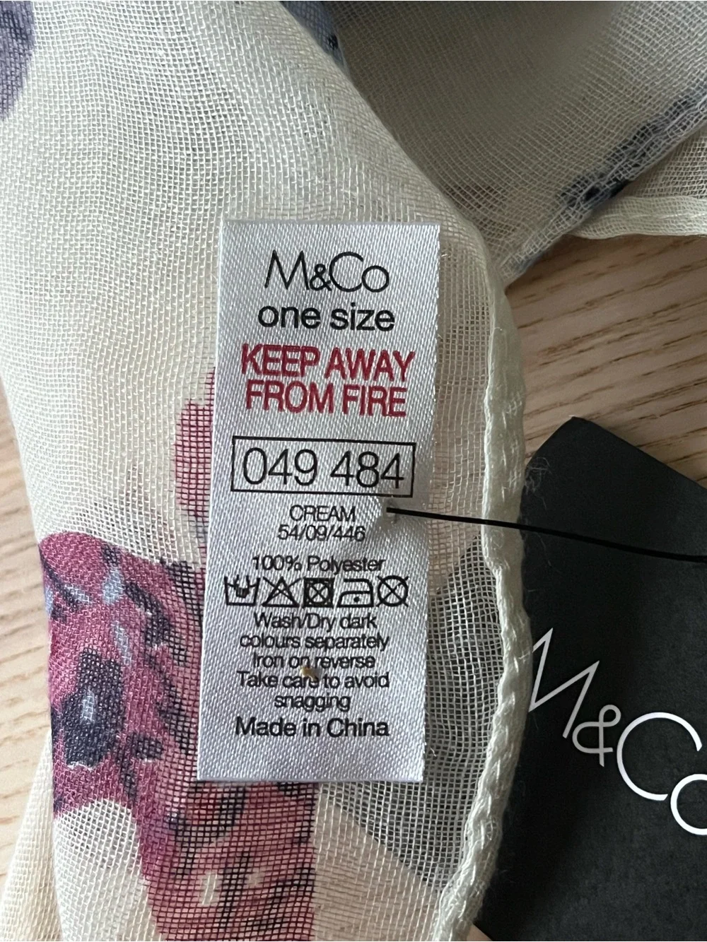 M&Co lightweight polyester